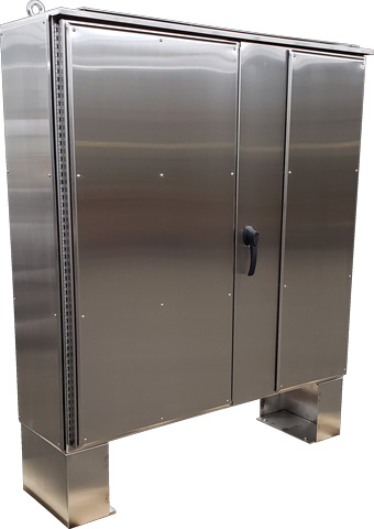 stainless steel enclosure protecting electrical componenets